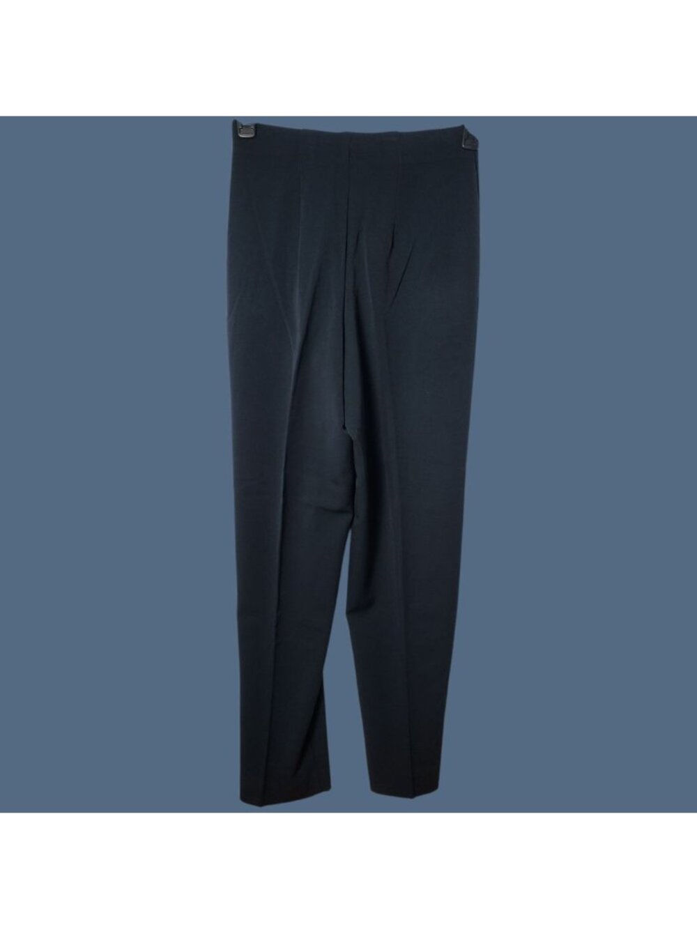 Briggs NY Womens plaited straight Pants Polyester blend Navy Size8 - Picture 2 of 14